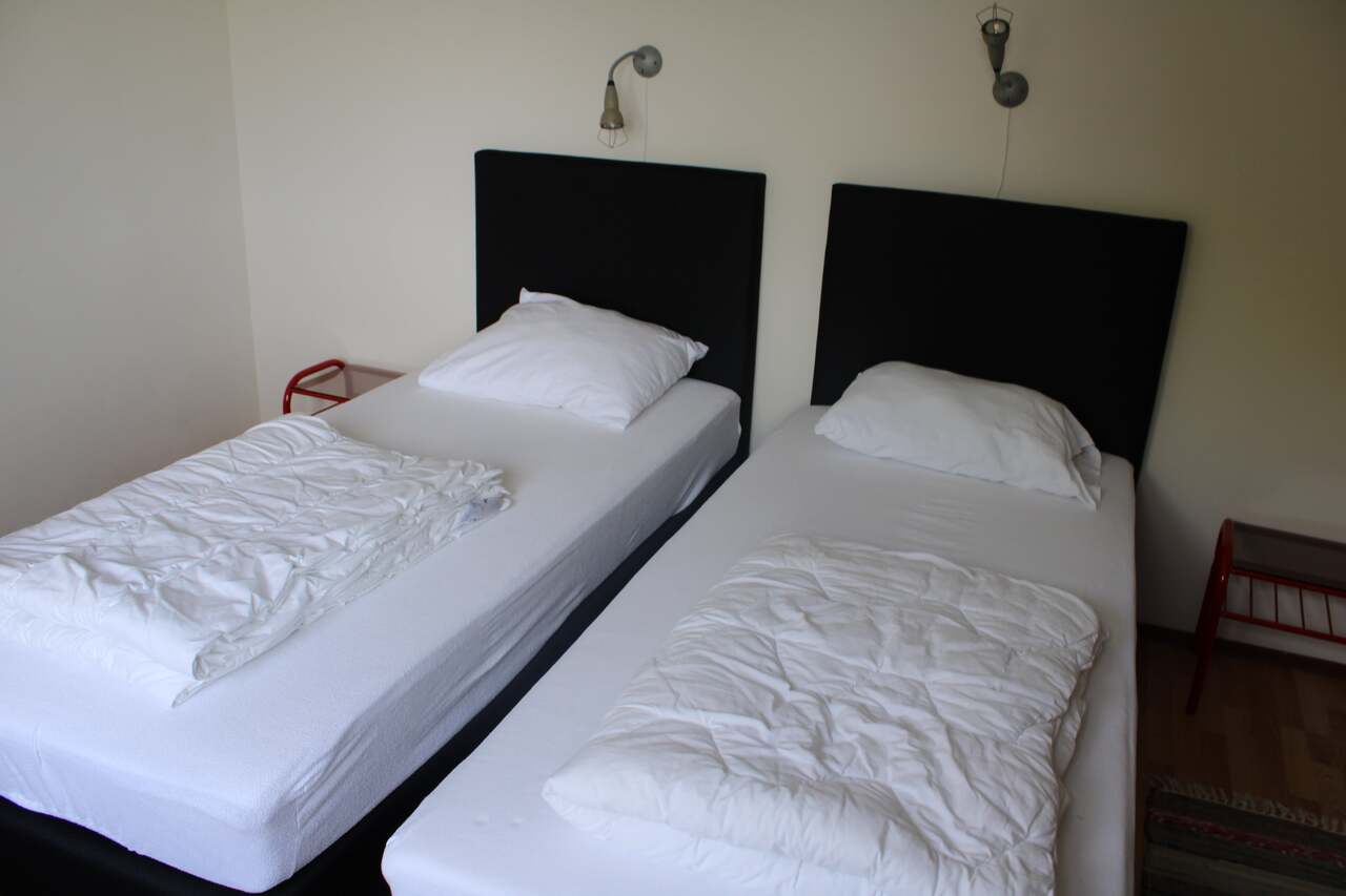 Slaapkamer met twee 1-persoonsbedden